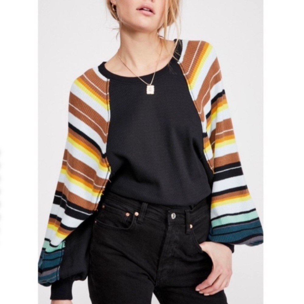 Free People Rainbow Dreams Top Size Large